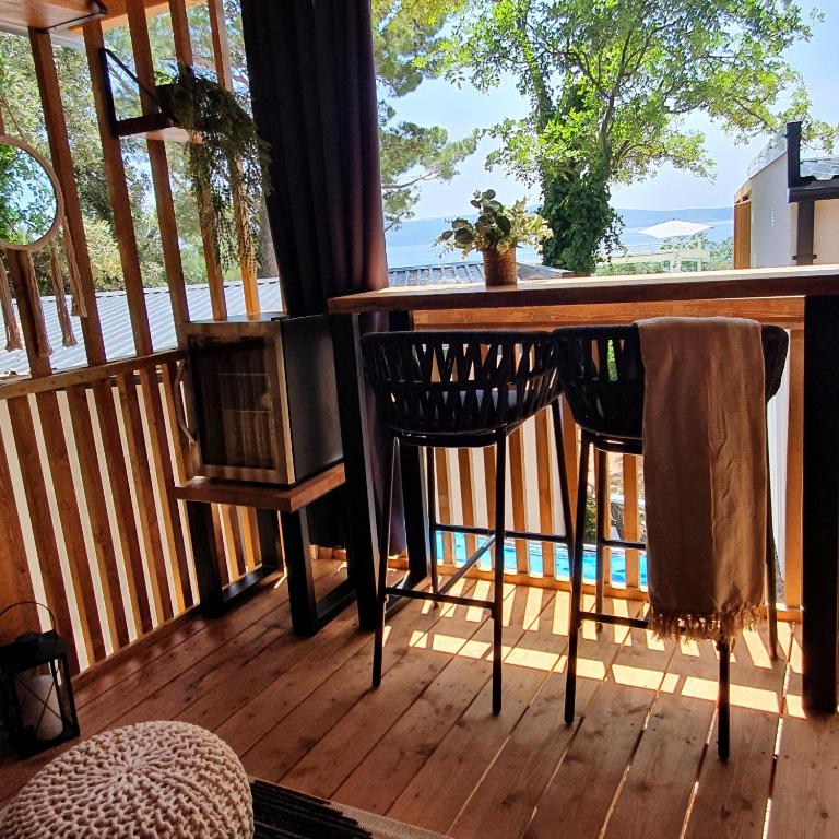 Balkón nebo terasa v ubytování Mobile home Sunflower - Selce