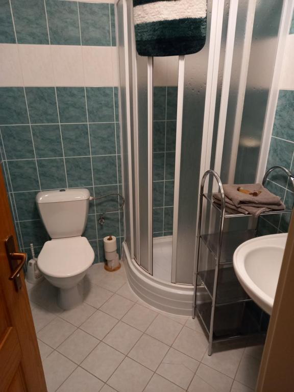 Koupelna v ubytování Hotel Nové Údolí