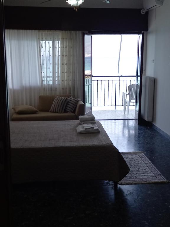Posteľ alebo postele v izbe v ubytovaní Ekie Apartment with sea view