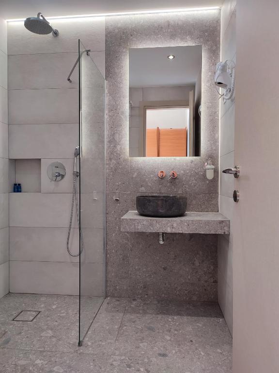 Koupelna v ubytování Hotel Paraktio