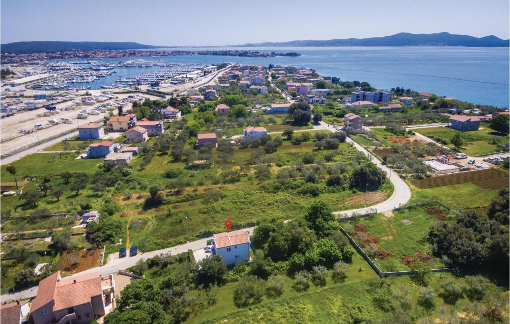 an aerial view of a city and a body of water at Pet Friendly Home In Bibinje With Kitchen in Bibinje