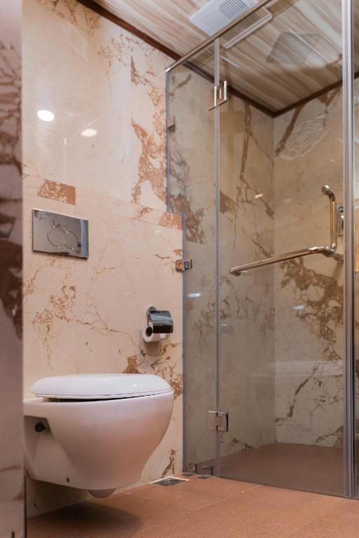 Koupelna v ubytování Hotel Kailash Kutee