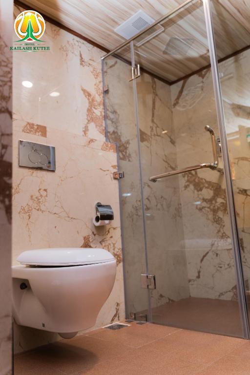 Koupelna v ubytování Hotel Kailash Kutee
