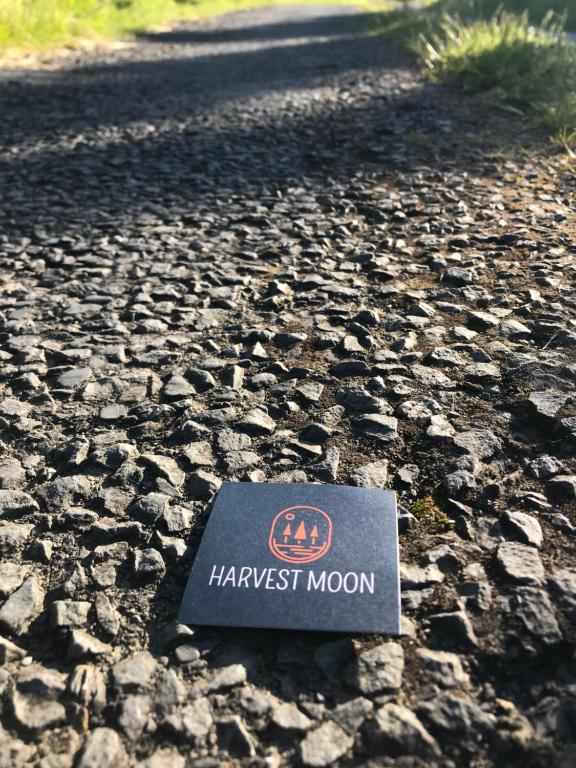 a hazard moon sign on a rocky road at Harvest Moon-ROOMS ONLY in Doolin
