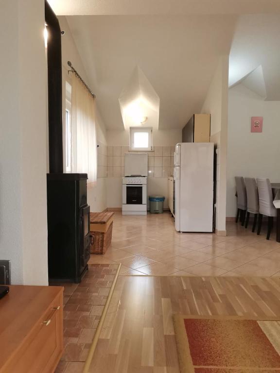 Kuchyň nebo kuchyňský kout v ubytování Trilj Apartman Jurika