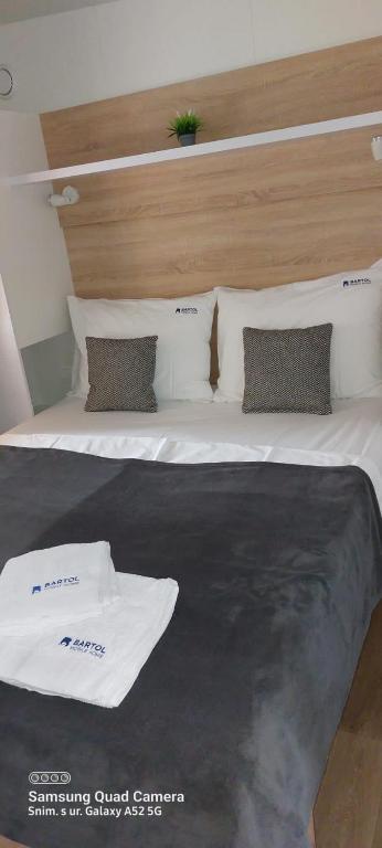 Postel nebo postele na pokoji v ubytování Mobile Home Bartol