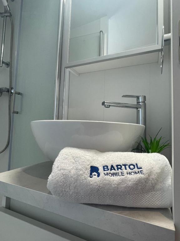 Koupelna v ubytování Mobile Home Bartol