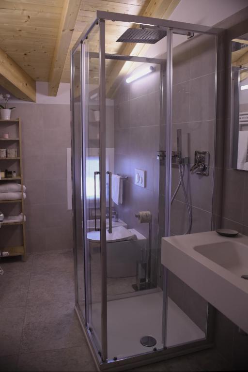 Koupelna v ubytování Casale al Foino