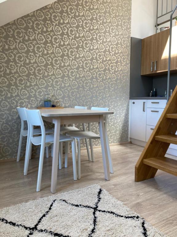 Kuchyň nebo kuchyňský kout v ubytování Apartmán Emmi