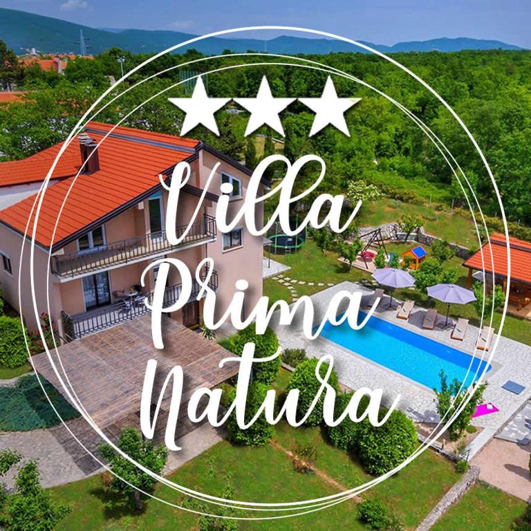 an image of a resort with the words fila prima natalica at Villa Prima Natura, Imotski private pool in Imotski