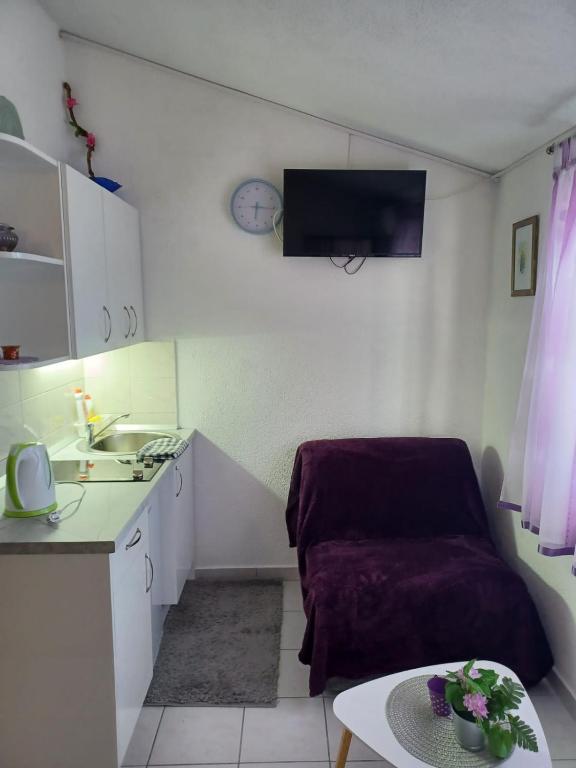 Kuchyň nebo kuchyňský kout v ubytování Apartmani Stanković