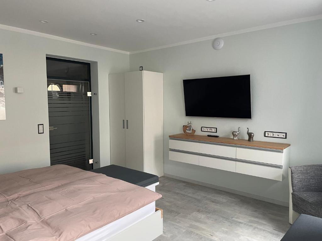 TV a/nebo společenská místnost v ubytování Ferienwohnung Silberzeit