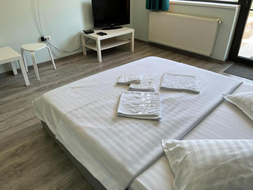 Postel nebo postele na pokoji v ubytování VILA SARA