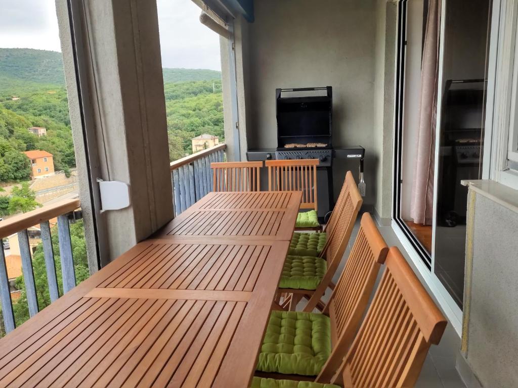 Balkón nebo terasa v ubytování Apartman Borna