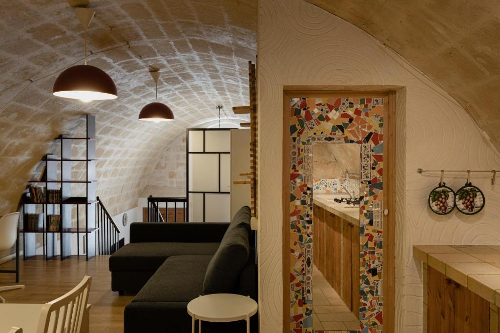 Posezení v ubytování Dimora 1919 Luxury Loft