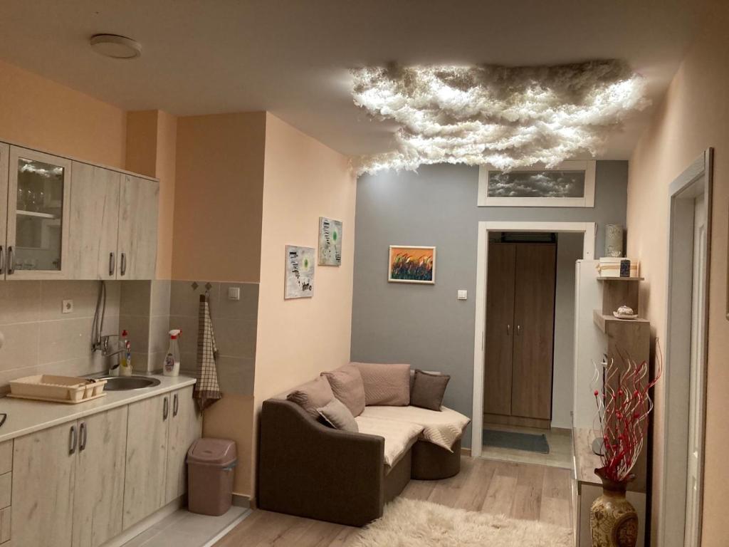 Kuchyň nebo kuchyňský kout v ubytování Stan na dan - LOZNICA