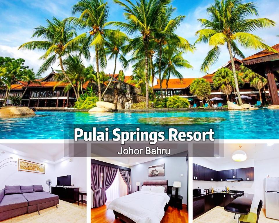a collage of photos of a resort and a pool at Amazing Resort Suite at Pulai Springs Resort in Johor Bahru