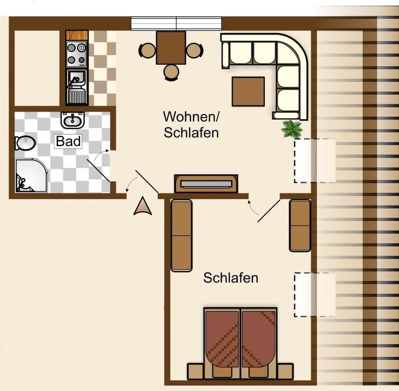 Půdorys ubytování Haus Dietrich Wohnung 2