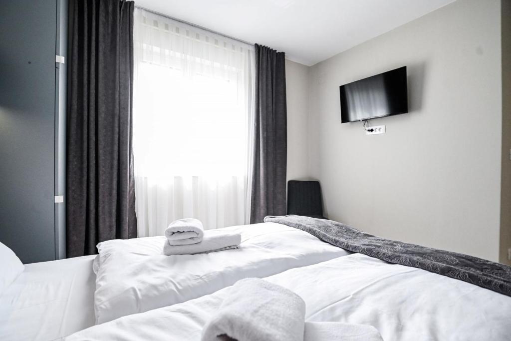 Posteľ alebo postele v izbe v ubytovaní Luxury Apartment Nina with sea view
