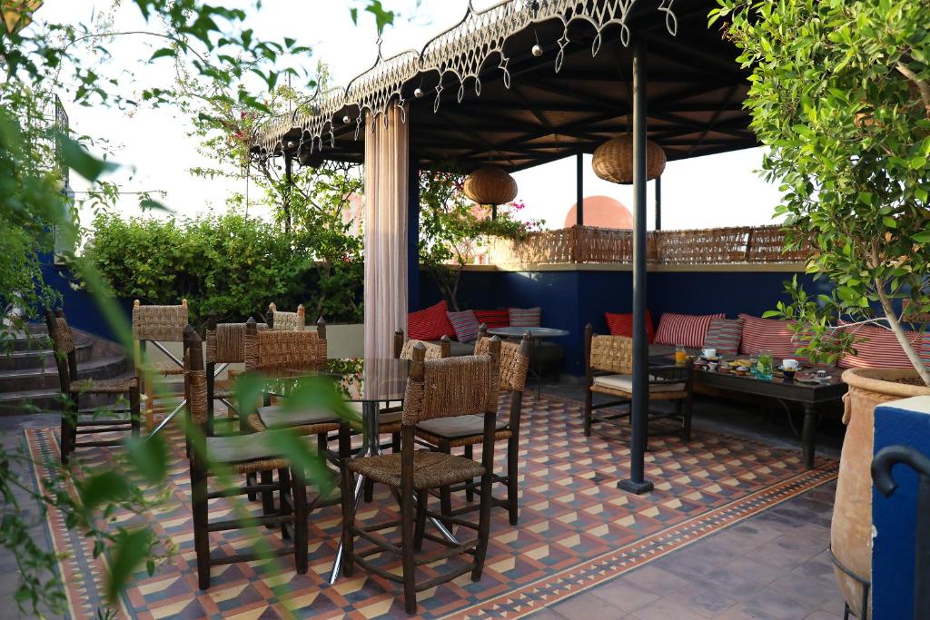 Restaurace v ubytování Riad Bindoo & Spa
