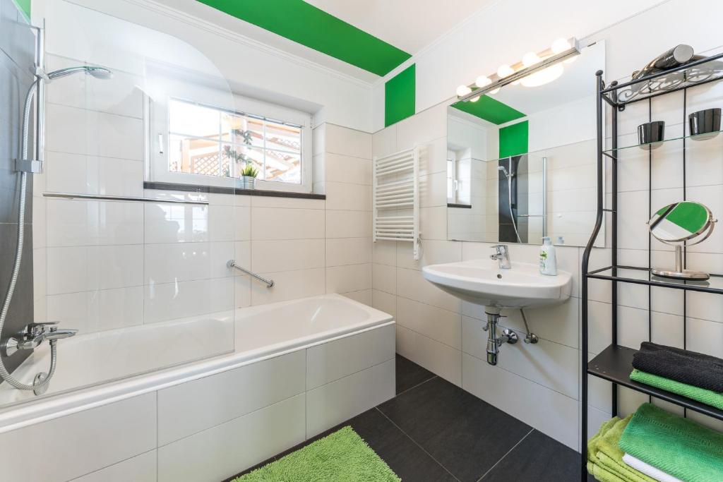 Vannituba majutusasutuses Seefels Appartements