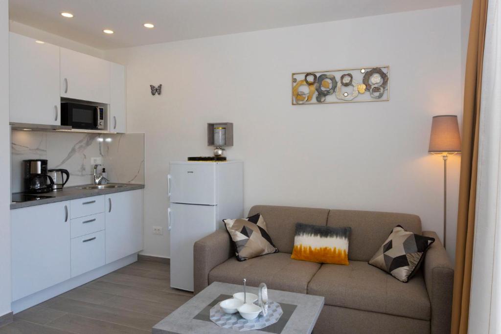 Kuchyň nebo kuchyňský kout v ubytování Apartments Vicin