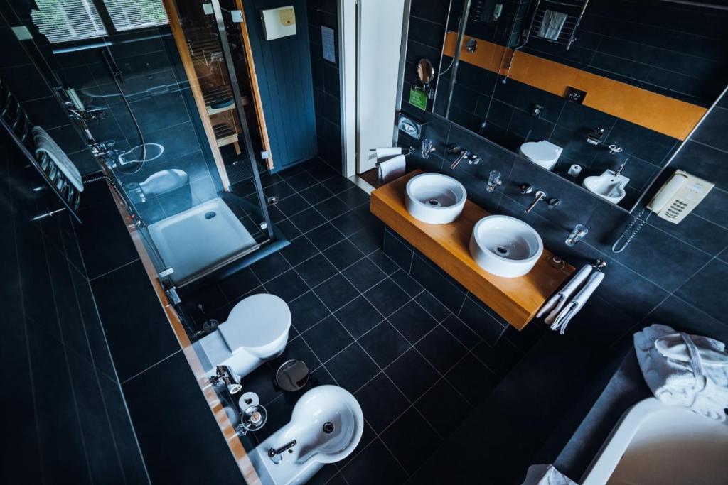 Vonios kambarys apgyvendinimo įstaigoje Gabija Hotel SPA & Conferences