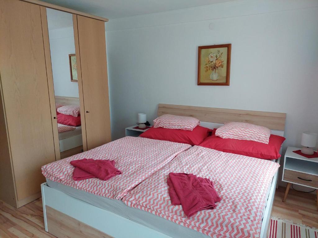 Postel nebo postele na pokoji v ubytování Waldhaus