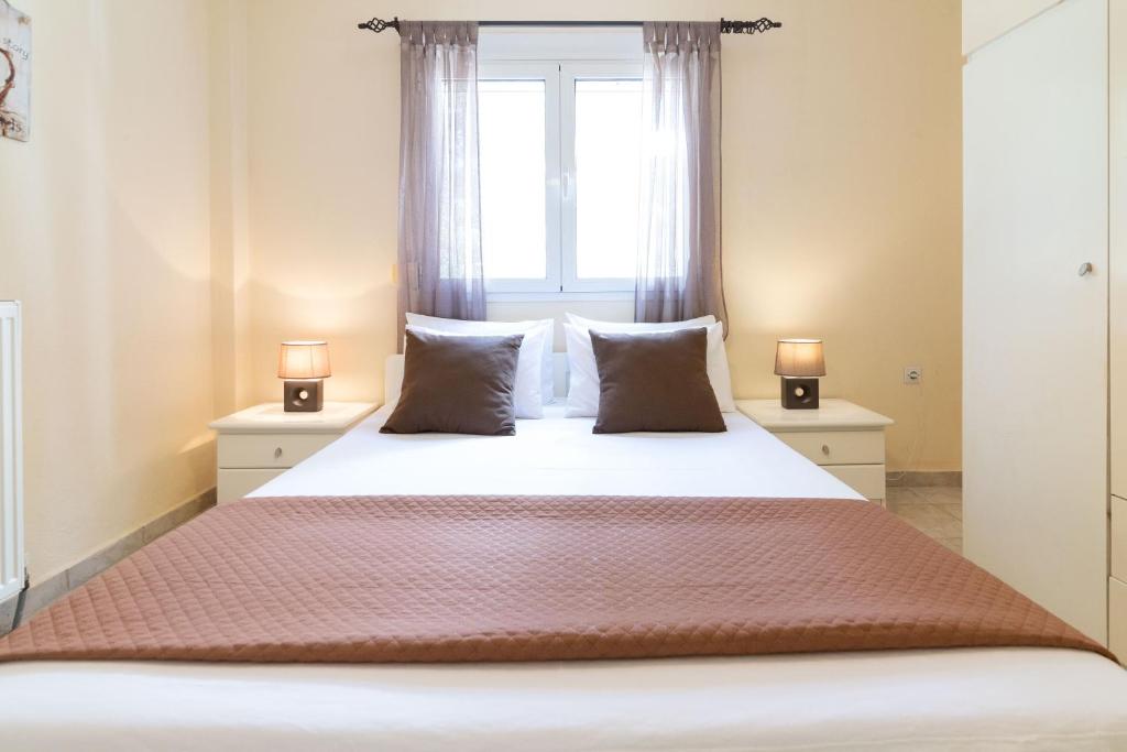 Postel nebo postele na pokoji v ubytování F & B Summer Collection - Paliouri