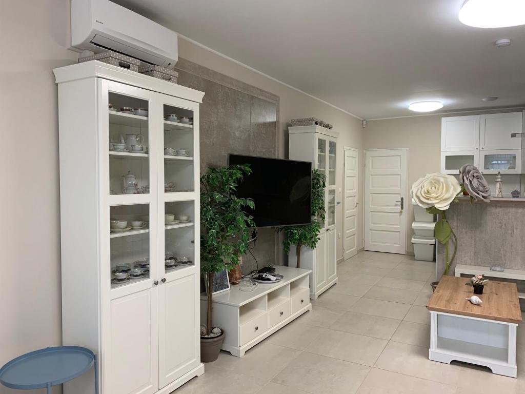 Kuchyňa alebo kuchynka v ubytovaní TópART Apartman I