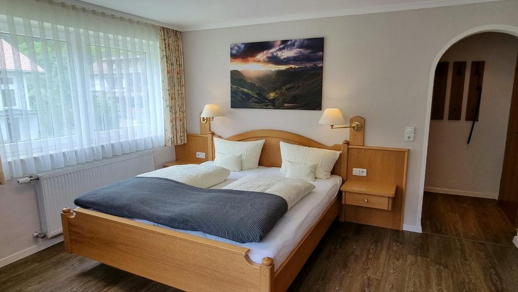 Postel nebo postele na pokoji v ubytování Haus Luise
