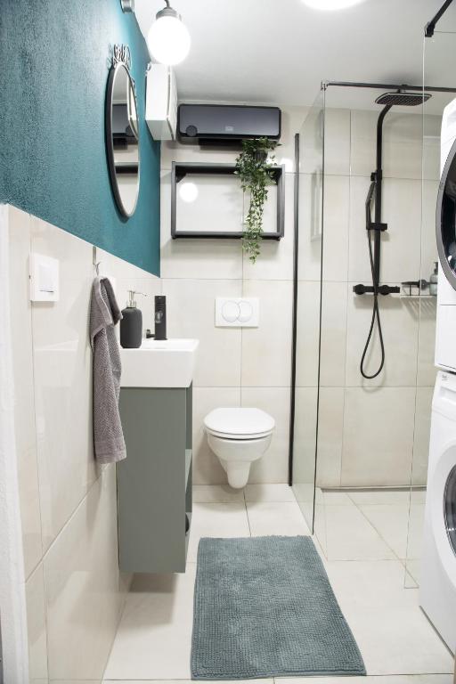 Koupelna v ubytování Apartma Licko