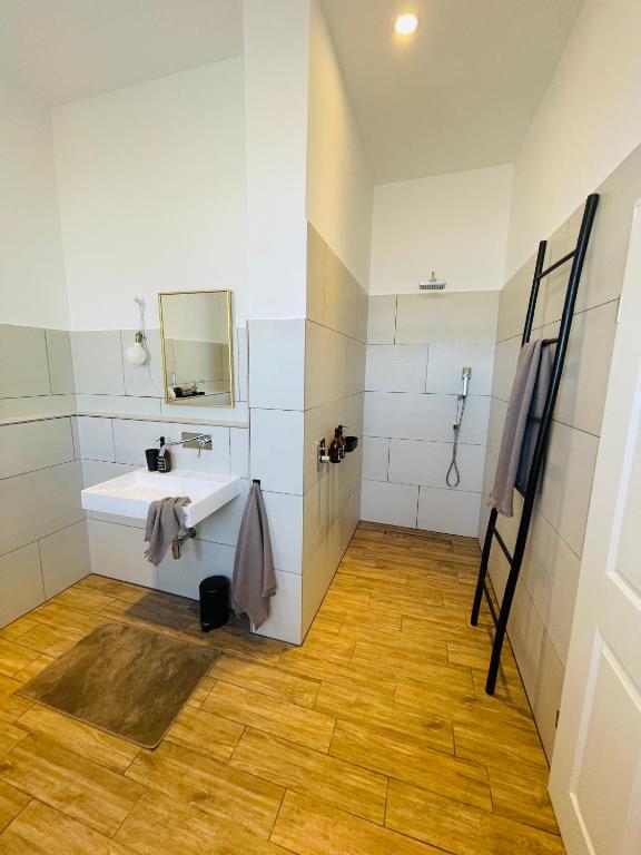 Koupelna v ubytování Kaiserliche Post Suites Bevensen-Ferienwohnung