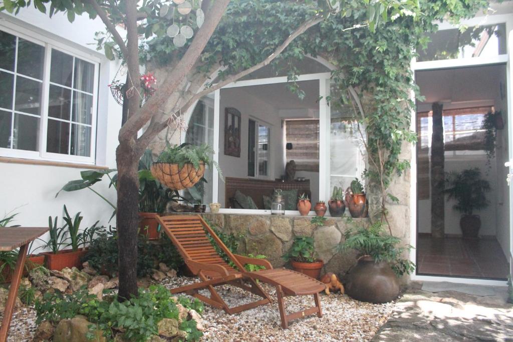 A garden outside Hedera