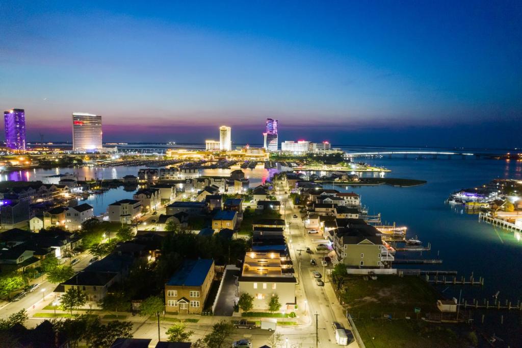 Nespecifikovaný výhled na destinaci Atlantic City nebo výhled na město při pohledu z prázdninového domu