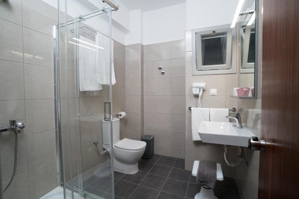 Koupelna v ubytování Hotel Alkyon