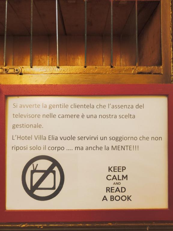 Certifikát, hodnocení, plakát nebo jiný dokument vystavený v ubytování Hotel Villa Elia