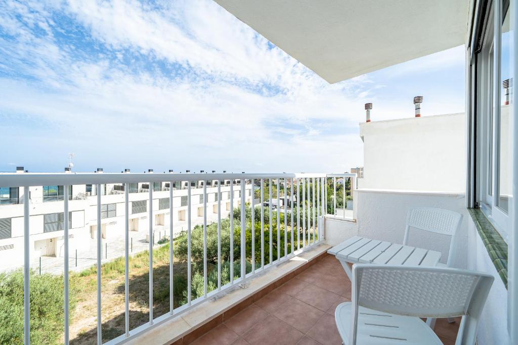 Balkón alebo terasa v ubytovaní Apartament Esmeralda