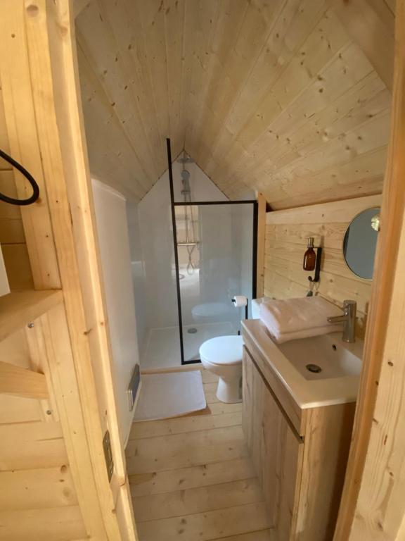 Koupelna v ubytování Camping La Ferme de Castellane
