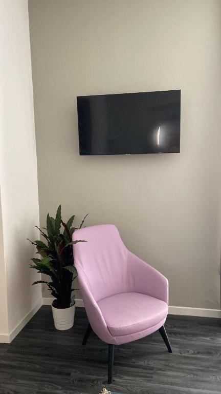 TV a/nebo společenská místnost v ubytování Hotel Delle Camelie