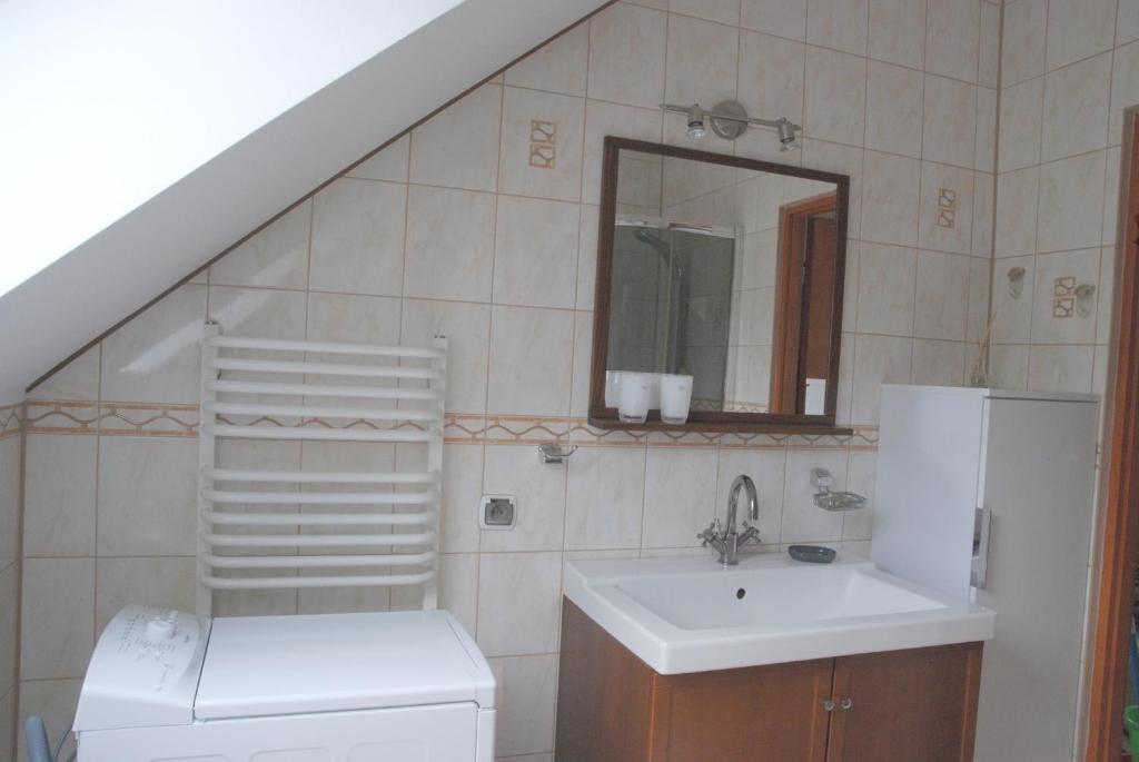 Koupelna v ubytování Apartament Vistula