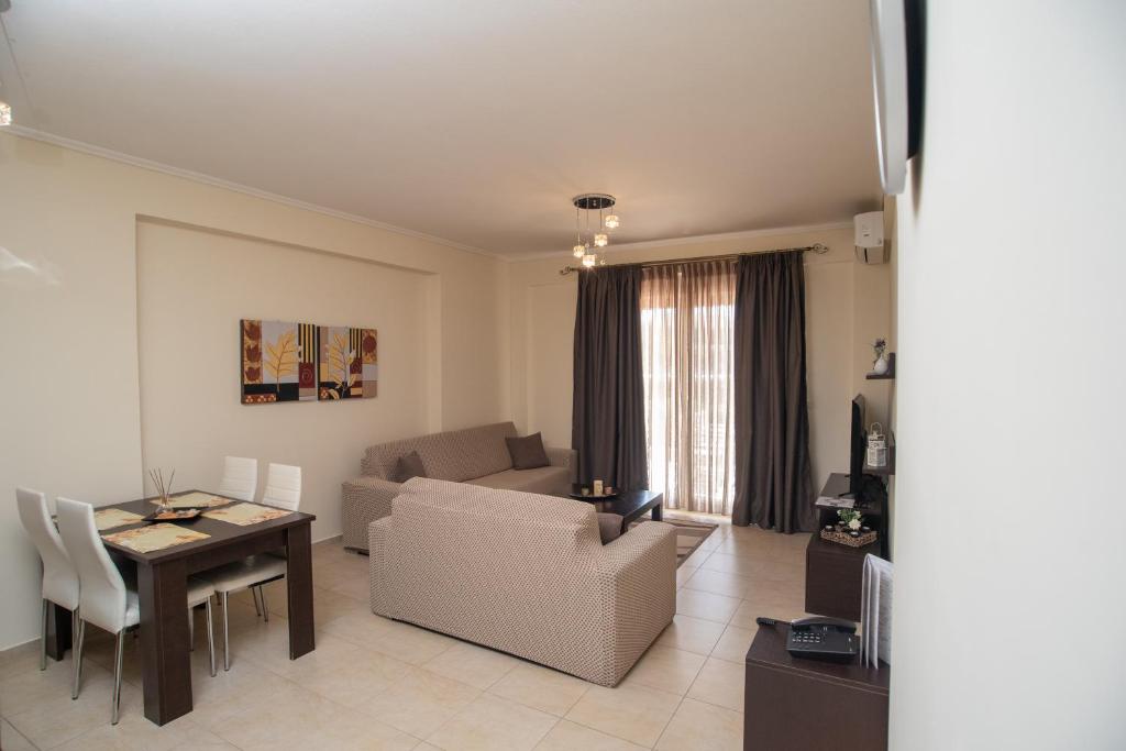Posezení v ubytování Lagaria Apartments