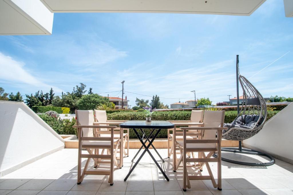 Balkón nebo terasa v ubytování Lagaria Apartments