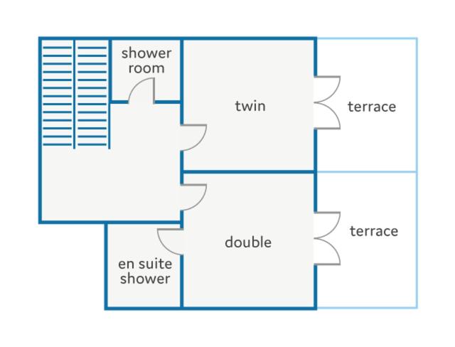 The floor plan of Villa Pou Dor by Villa Plus