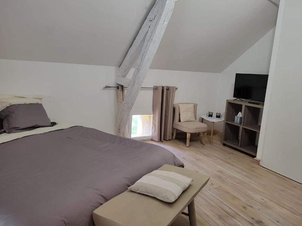 Postel nebo postele na pokoji v ubytování Le Clos des Figuiers - 3 Chambres d'hôtes de charme