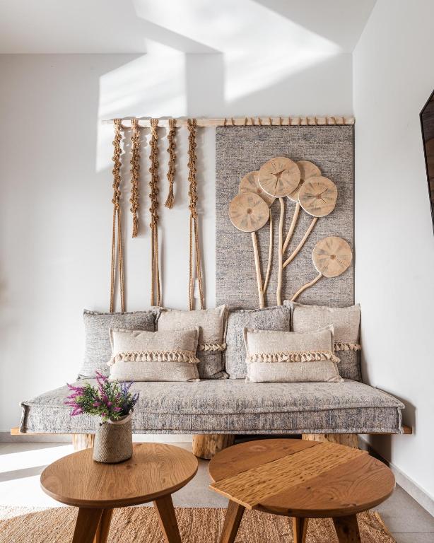 A seating area at LemnosThea Luxury Villas