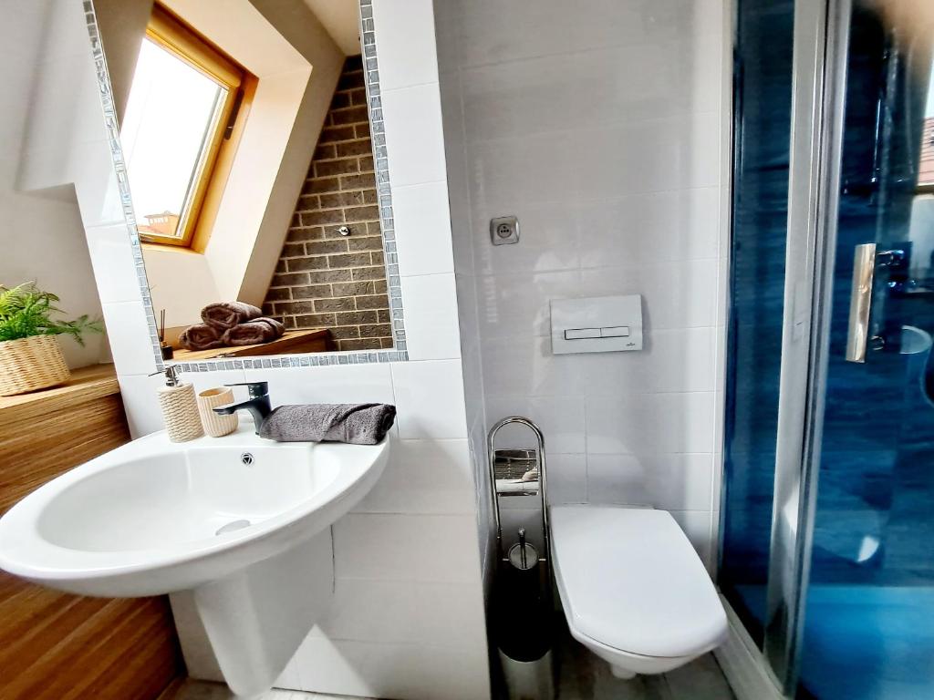 Kúpeľňa v ubytovaní OASIS APARTAMENT GIŻYCKO