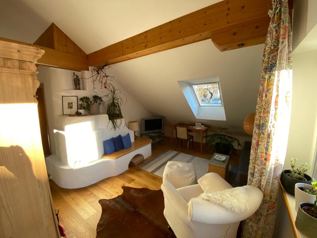 TV a/nebo společenská místnost v ubytování Bio.top.Appartement