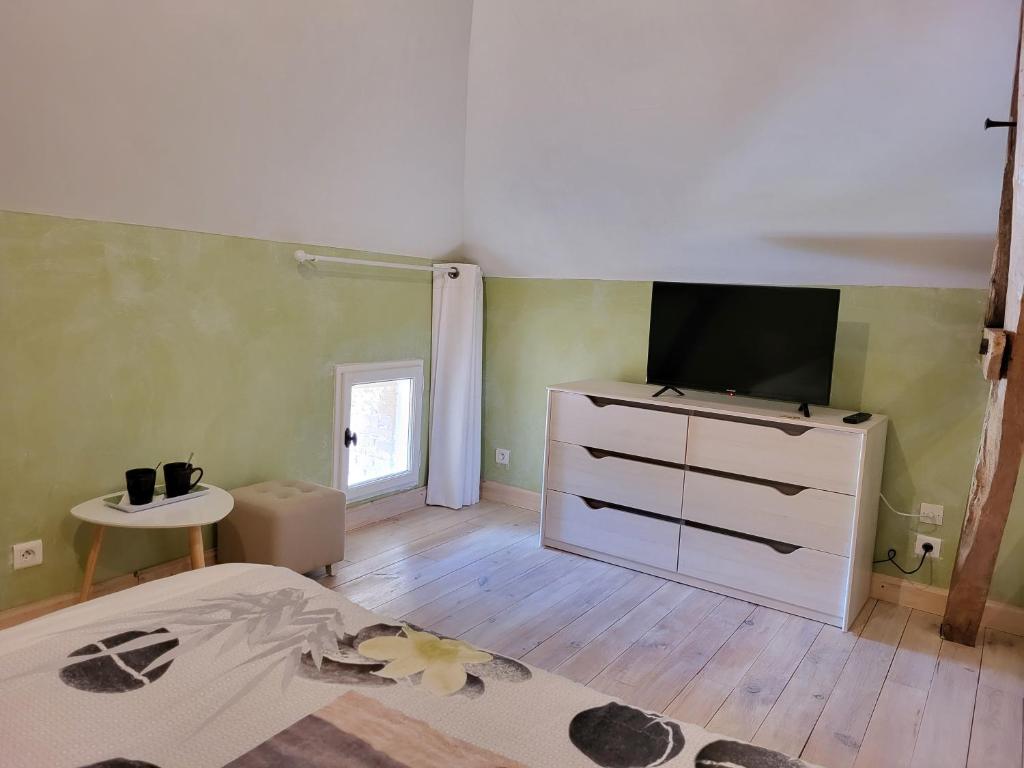 TV a/nebo společenská místnost v ubytování Le Clos des Figuiers - 3 Chambres d'hôtes de charme