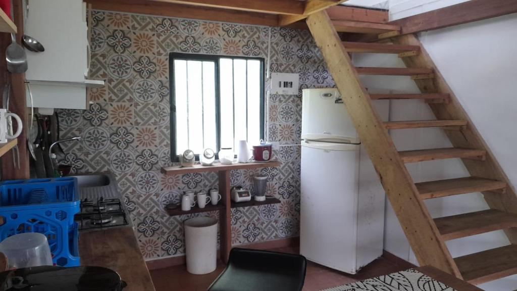 Kuchyň nebo kuchyňský kout v ubytování Cabañas en el Bosque